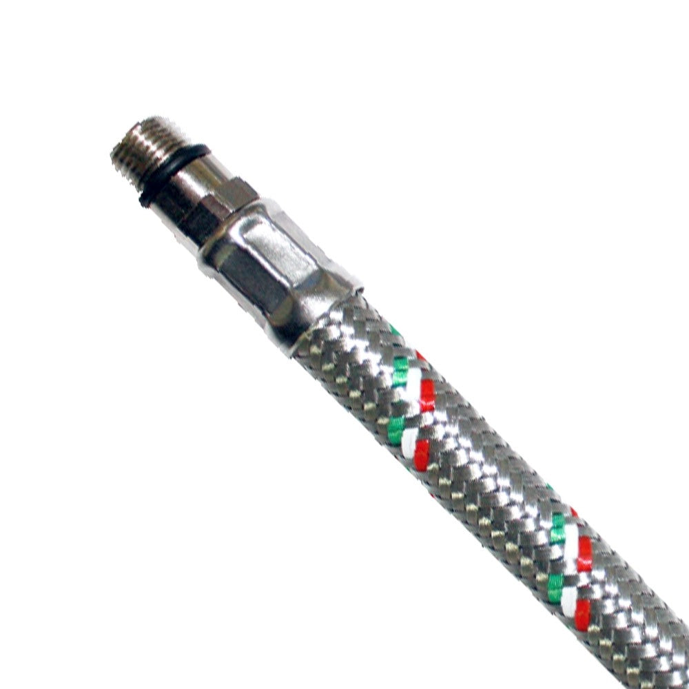 Flessibile d m10x1 in acciaio inox con curva per miscelatore