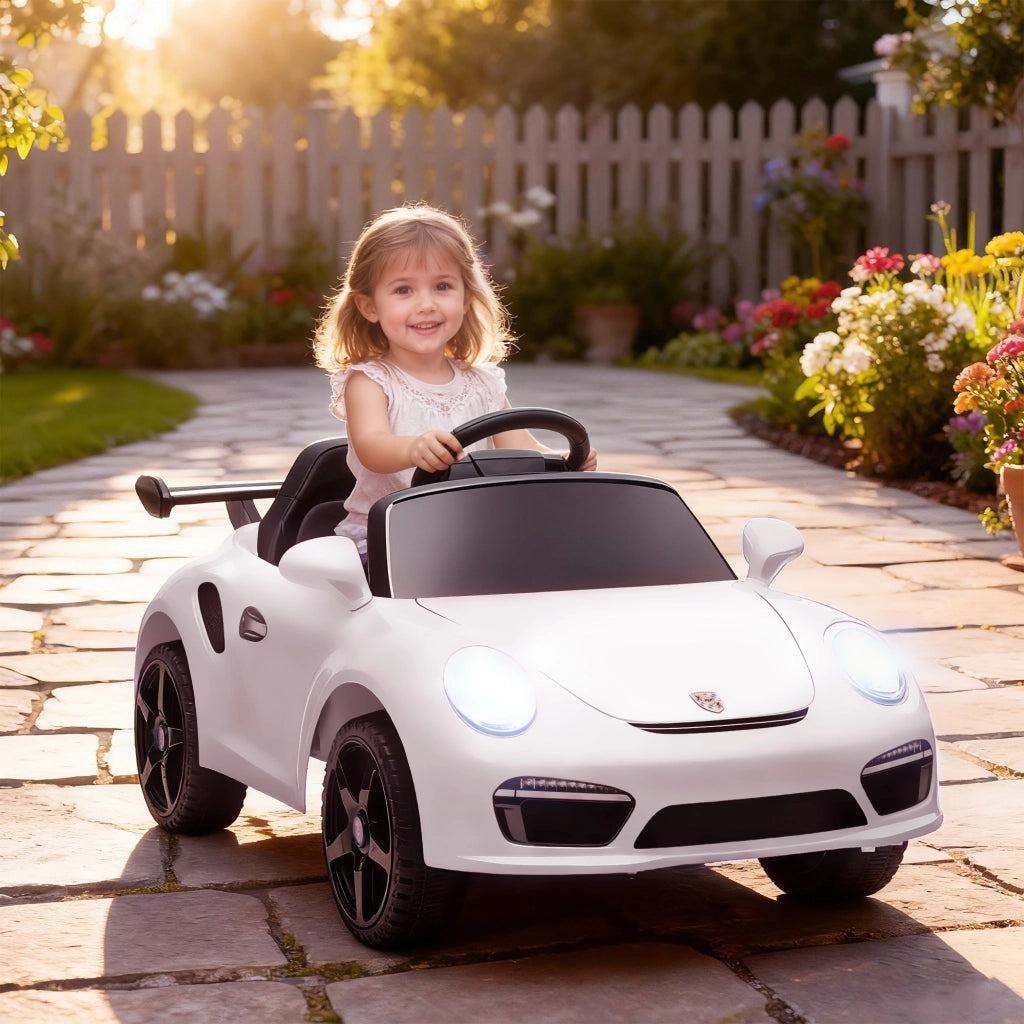Auto Elettrica Bambini RUF CTR 3 Clubsport ¨C Xylo ¨C Bianco con Telecomando