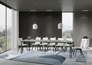 Consolle Allungabile 90-300x40x77 cm in Nobilitato Grigio