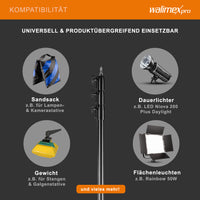 AIR 355 Stativo per luci regolabile in altezza fino a 355 cm, max 8 kg, Cavalletto fotografico in alluminio per foto e video