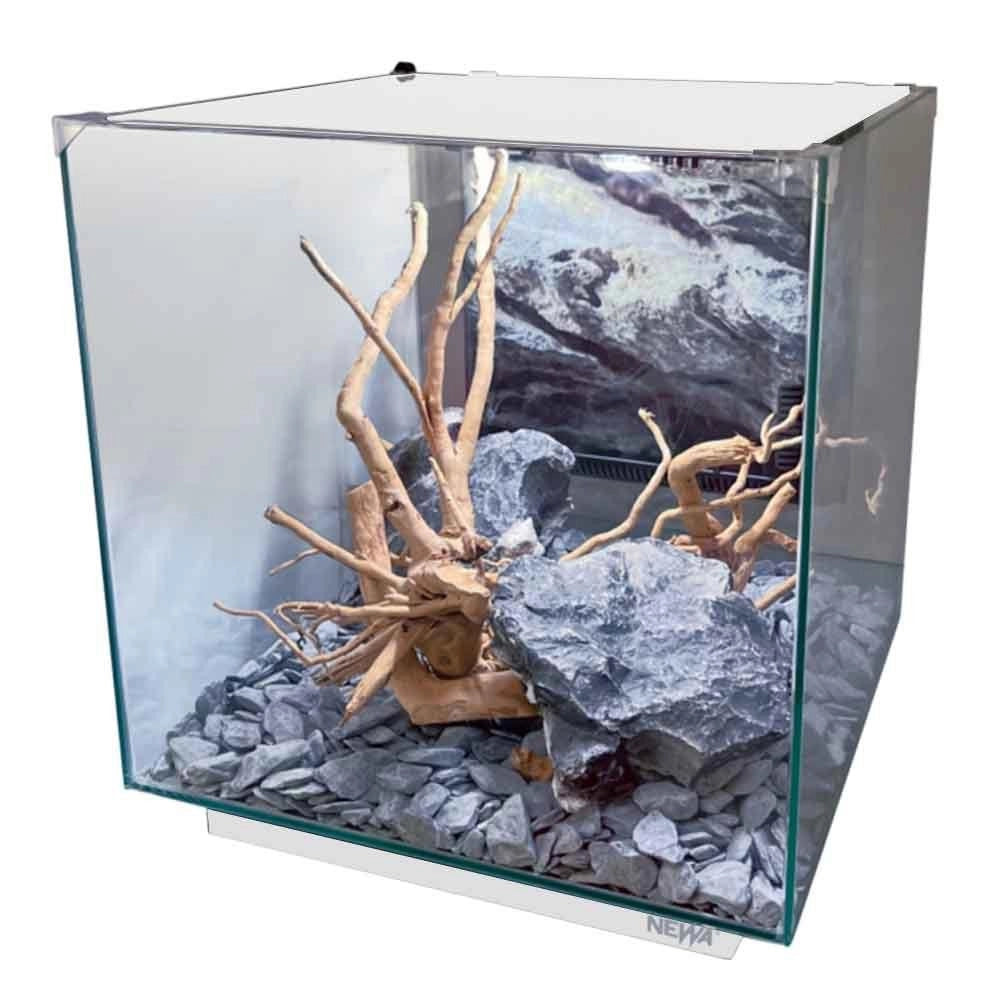 Newa Ego Full EF20W Colore bianco cm26,4x27,2x30,2h - acquario con illuminazione LED e filtro incluso