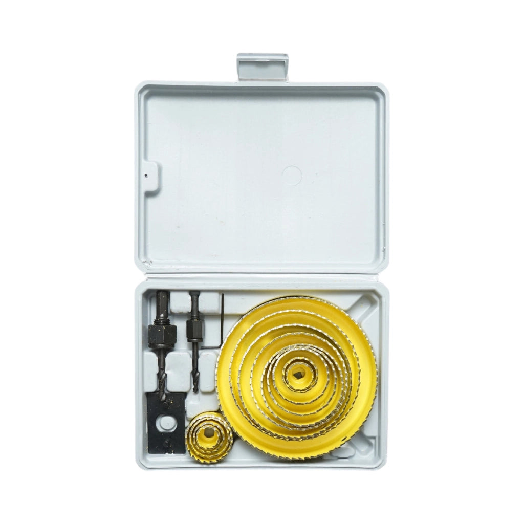 Set di 13 punte circolari da 19-127 mm per cartongesso, legno, PVC 17 pezzi