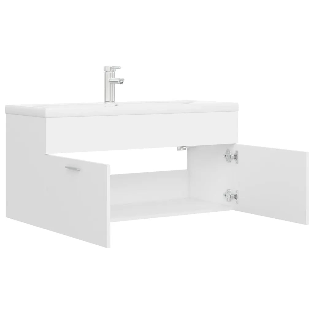Mobile Bagno con Lavabo Integrato Bianco in Legno Multistrato 3071297