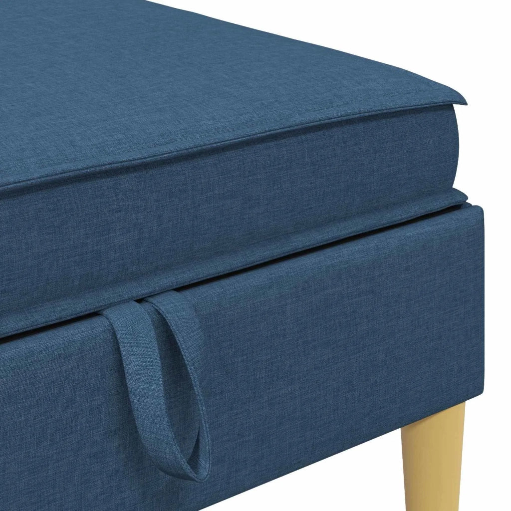 Set di mobili per il soggiorno con cuscino 5 pcs Blu Tessuto 3413716