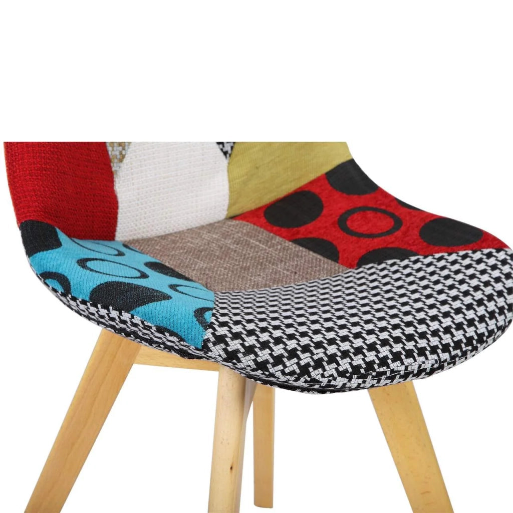 Sedie da pranzo in lino multicolore 2 pezzi 19_0000546