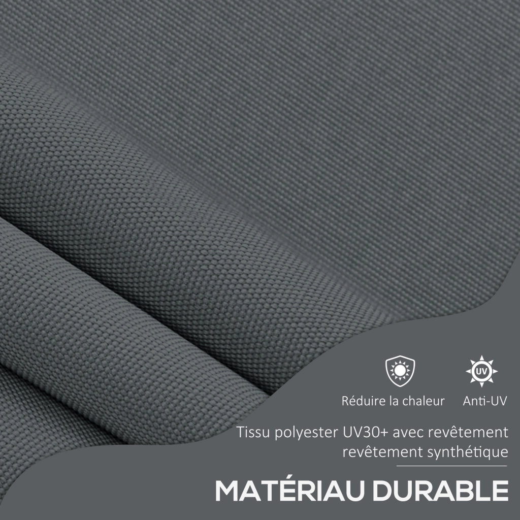 Bancone da lavoro ¨C zephmum ¨C grigio scuro metallo poliestere 150x120x210-300cm