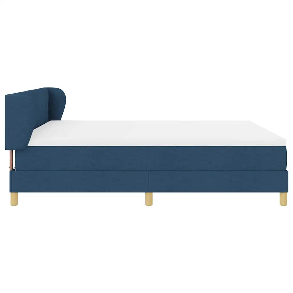 Letto a molle con testiera Blu 180 x 200 cm Tessuto 3340296