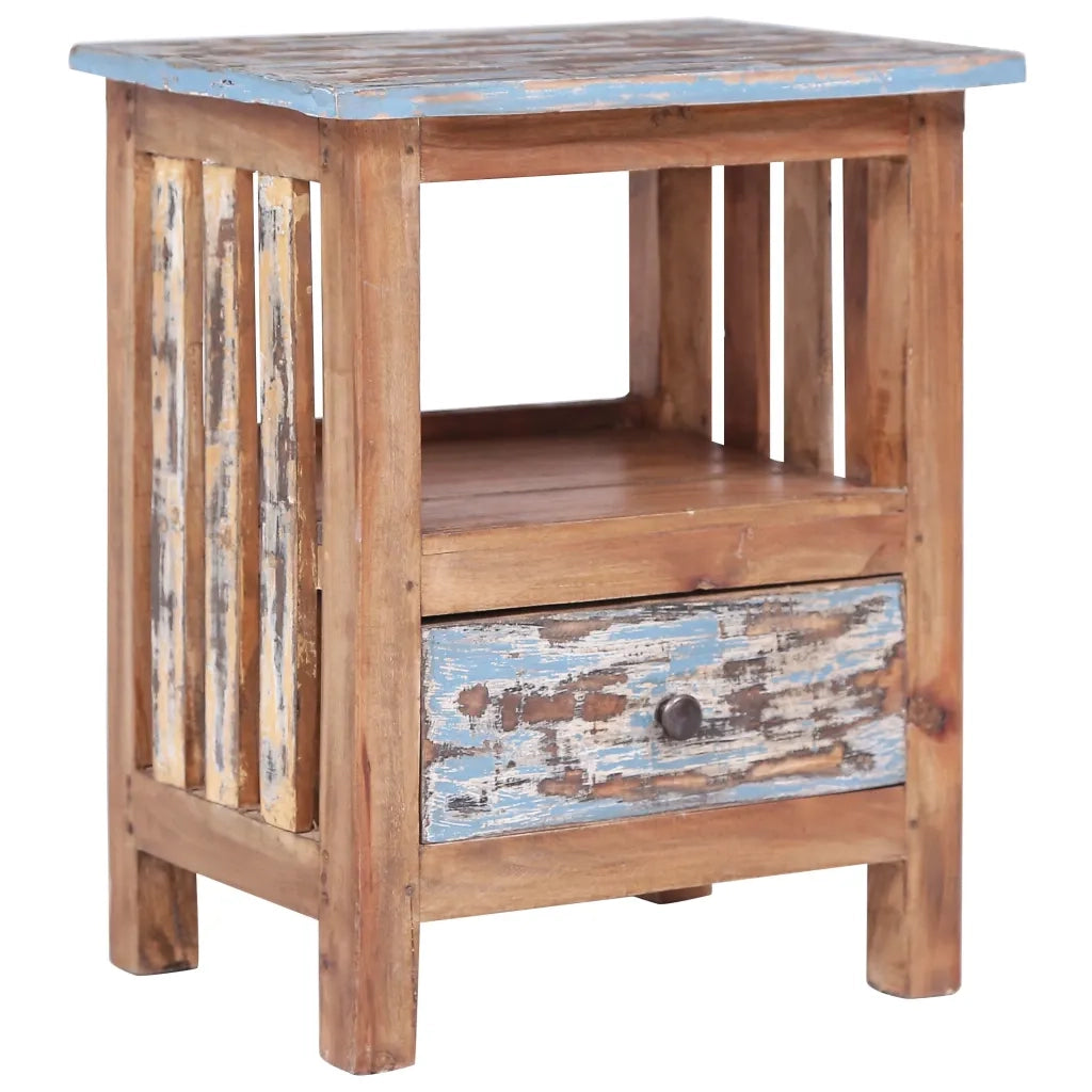 Comodino 41x30x50 cm in Legno Massello di Recupero cod mxl 30368