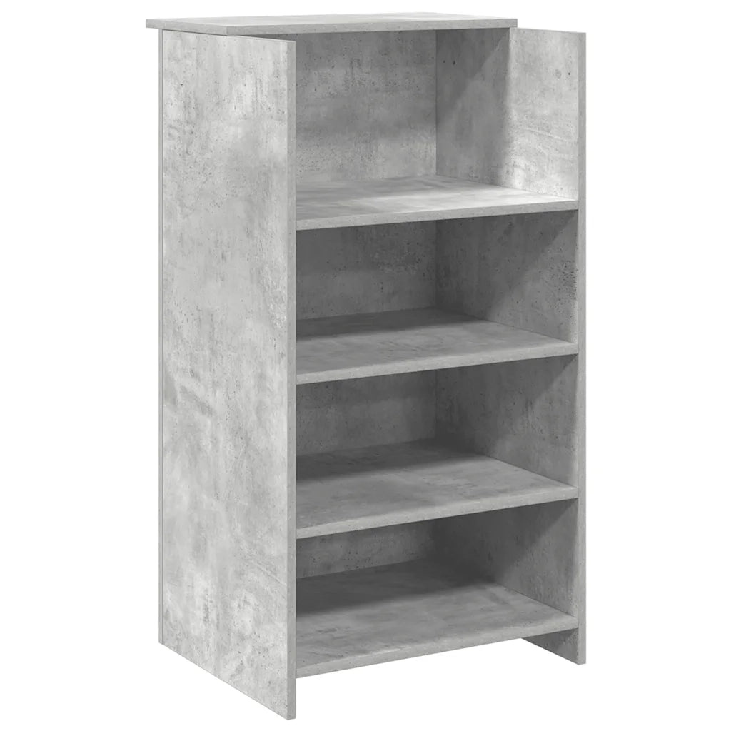 vidaXL Banco Reception Grigio Cemento 55x50x103,5 cm Legno Multistrato
