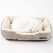 Letto per cani e gatti, banco per cani e gatti, cuscino per cani e gatti, dimensioni S (40*31*10 cm), materasso ortopedico, lavabile, antiscivolo, adatto per piccoli cani e gatti, colore beige.