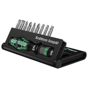 Wera 05056653001 Kraftform Kompakt 10 Set di Cacciaviti e Inserti 10 Pezzi con Manico Rapidaptor e Custodia Robusta colore Nero