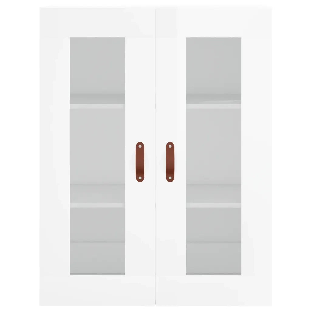Mobile a Parete Bianco Lucido 69,5x34x90 cm 828454