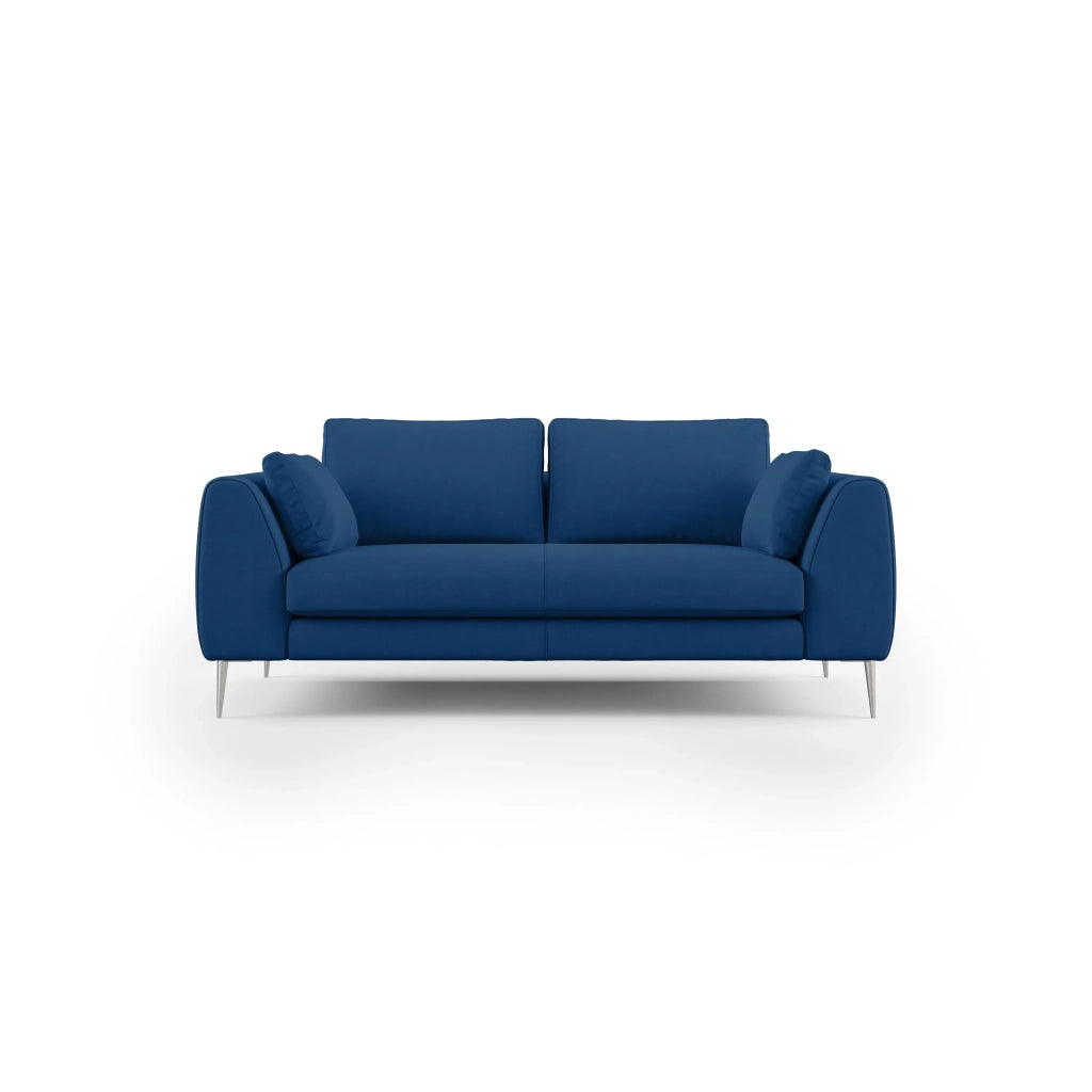 Plano Divano moderno in microfibra tecnica smacchiabile T11 196 cm blu
