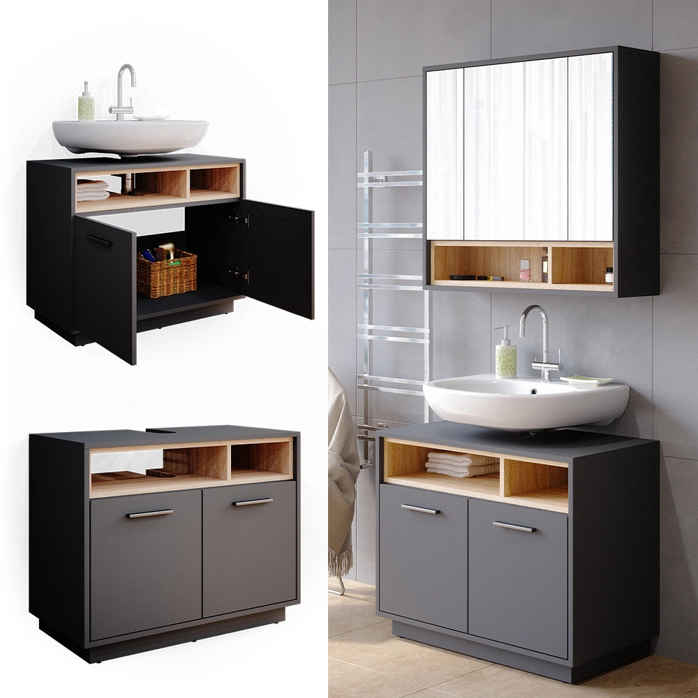 Vicco Mobile sottolavabo per bagno Antracite 80 x 64 cm