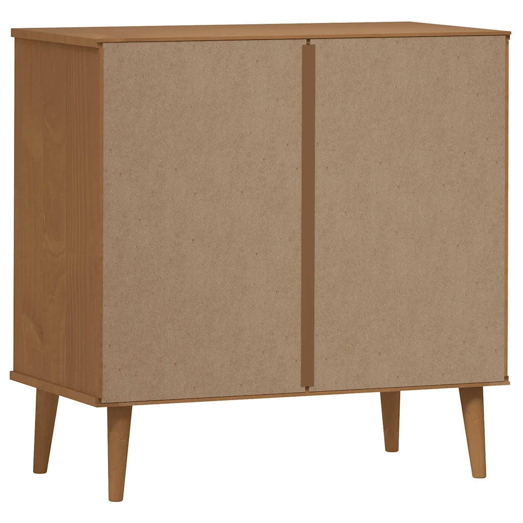 Cassettiera MOLDE Marrone 80x40x80 cm in Legno Massello di Pino CFW3214411