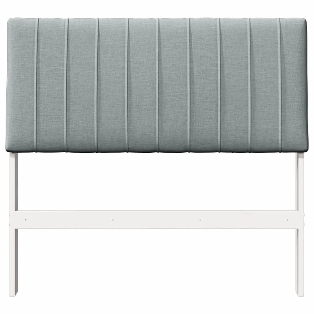 Testiera imbottita Grigio chiaro 100 cm Pino massello 879413