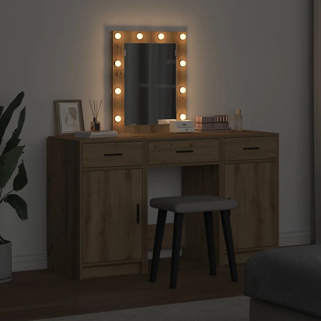 Toeletta | Tavolo da Trucco Marrone 50 x 41 x 135 cm Legno multistrato