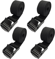 Cinture di sicurezza brevi 1m 4-pack, cintura di sicurezza con design coda punta, cintura di sicurezza con chiusura a vite metallica, cinturone di sicurezza regolabile con chiusura a molla per bicicletta, motocicletta... (1m - 4-pack)