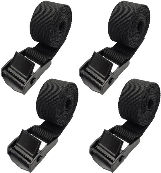 Cinture di sicurezza brevi 1m 4-pack, cintura di sicurezza con design coda punta, cintura di sicurezza con chiusura a vite metallica, cinturone di sicurezza regolabile con chiusura a molla per bicicletta, motocicletta... (1m - 4-pack)