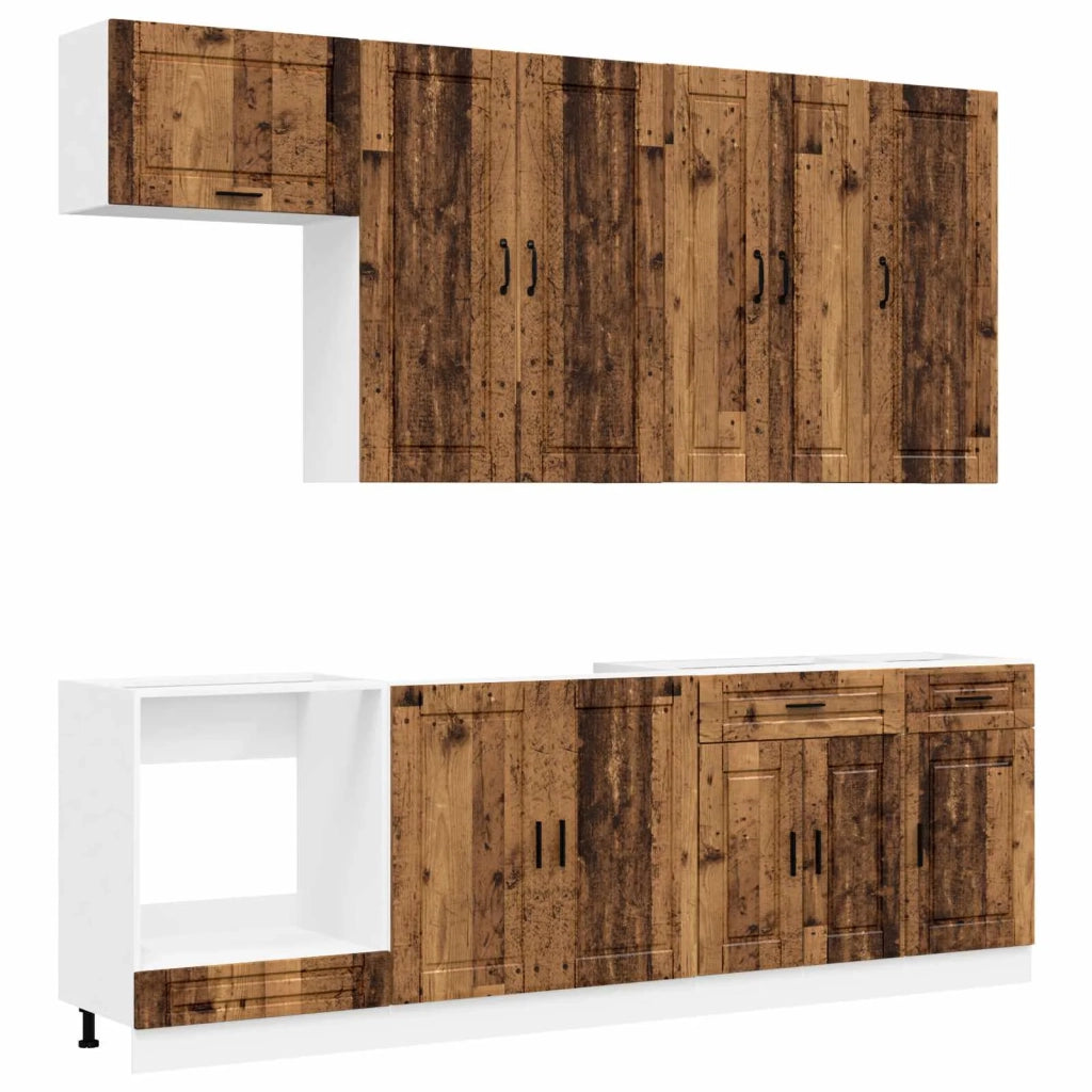 Unità Cucina PORTO 8 pcs Legno antico Legno ingegnerizzato 3438171