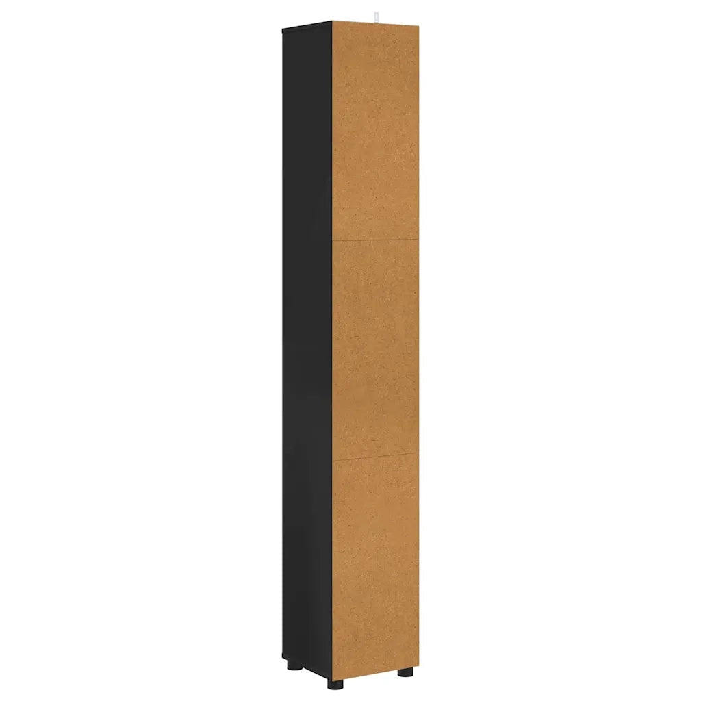 Mobile da Bagno Nero 30,5 x 30 x 195 cm Legno multistrato 888758