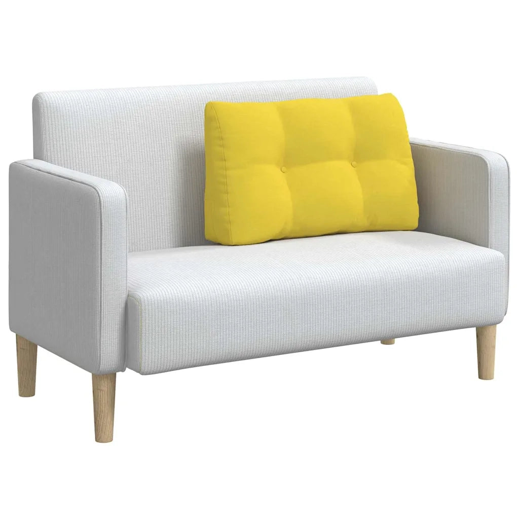 Cuscino per Schiena | Cuscino dorsale Giallo Chiaro 80 x 24 x 50 cm Tessuto