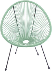 Poltrona da Giardino 72x77,5x85 cm Scooby in Acciaio e PE Verde