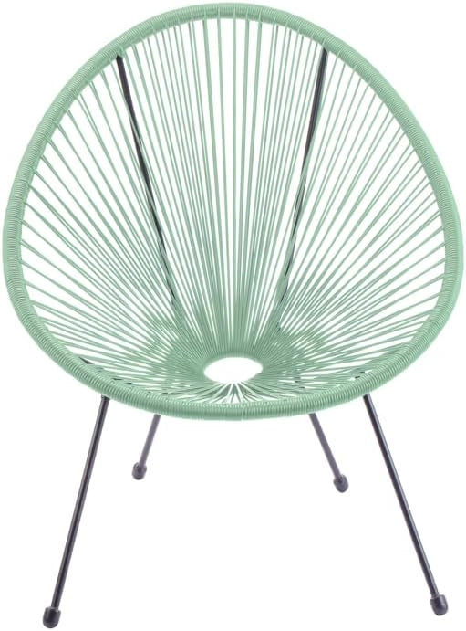 Poltrona da Giardino 72x77,5x85 cm Scooby in Acciaio e PE Verde
