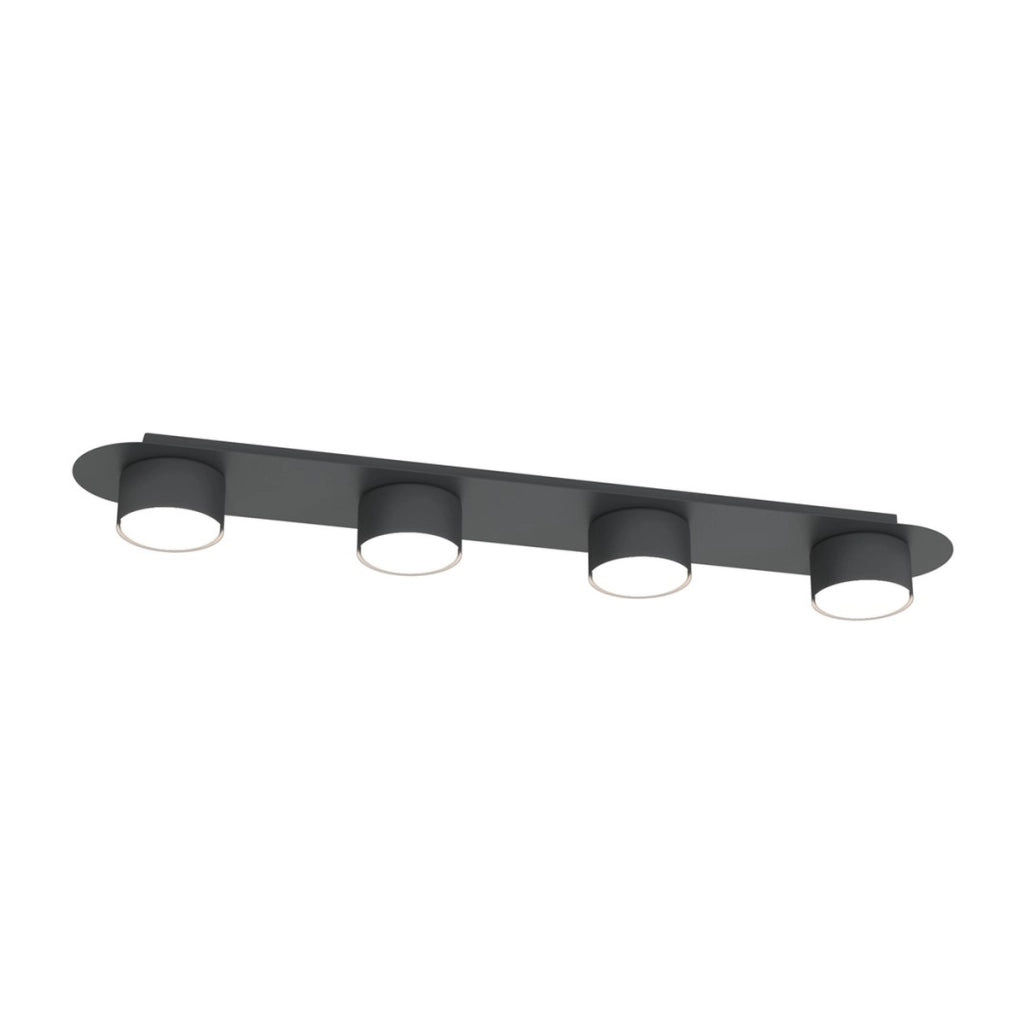 Lampada da soffitto Diaz in acciaio nero opaco