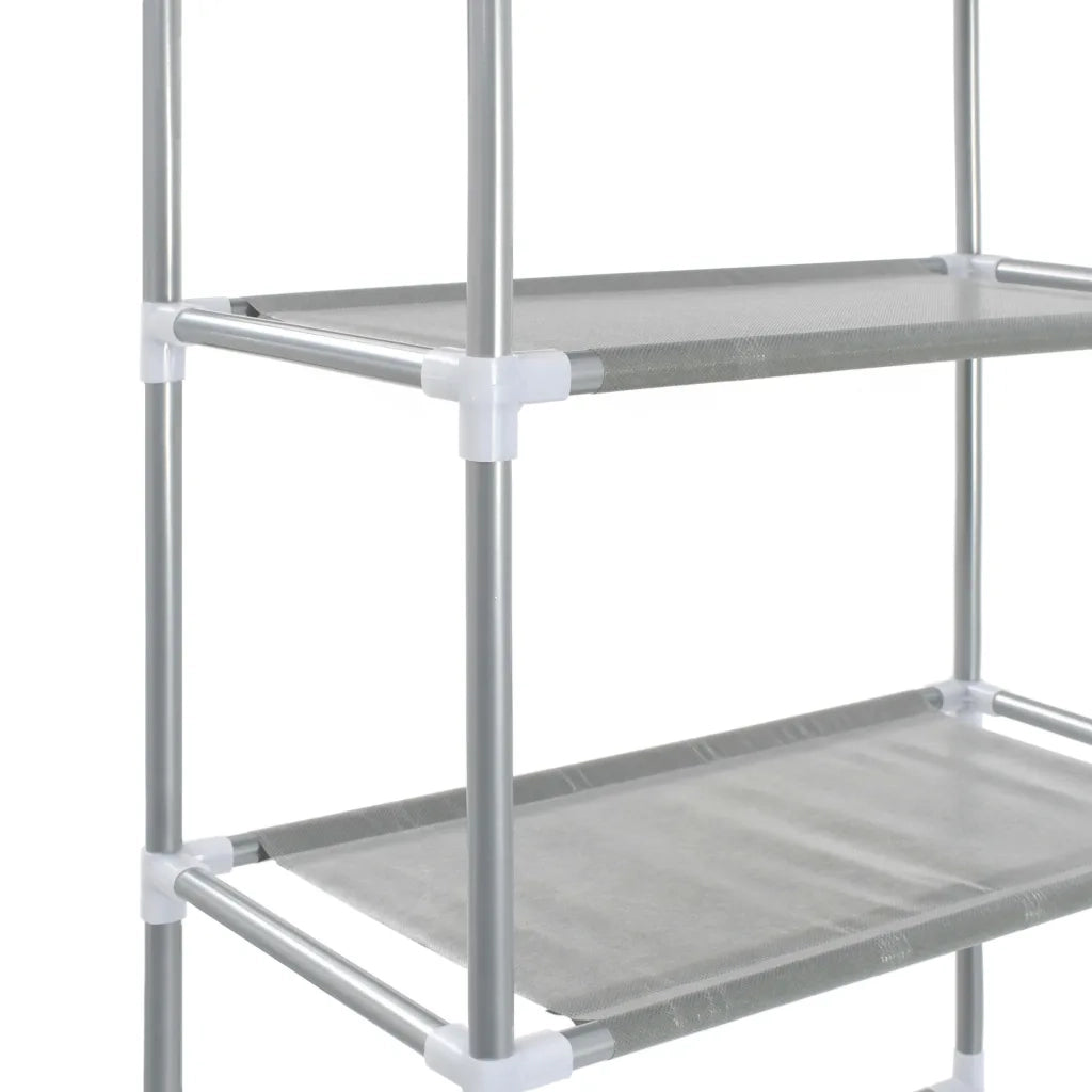 Scaffale per Bagno con 3 Ripiani Argento 53x28x169 cm CFW2109291