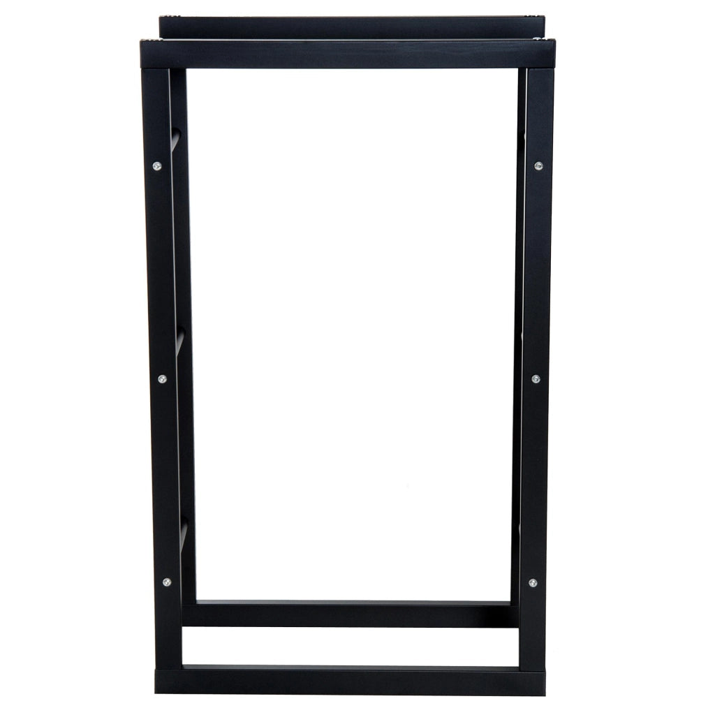 Portalegna Legnaia in Ferro 60x25x100 cm da Interno Max 100Kg  Nero