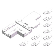 10 Pezzi Connettore Rapido 8mm Forma L con Coperchio per Striscia LED Senza Saldatura