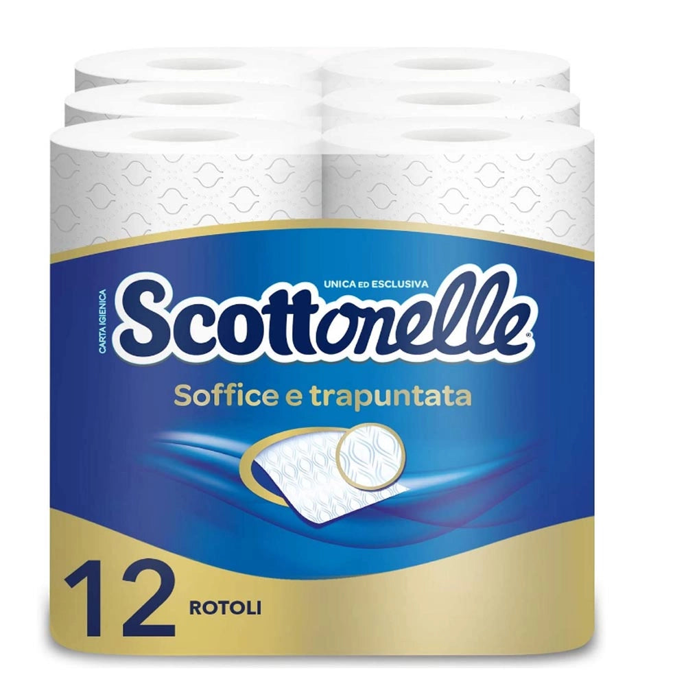 Scottonelle carta igienica soffice & trapuntata 6 confezioni da 12 rotoli ciascuno