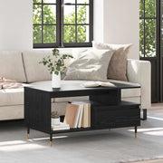 Tavolino da salotto con cassetto Rovere Nero 90 x 49 x 45 cm 882707