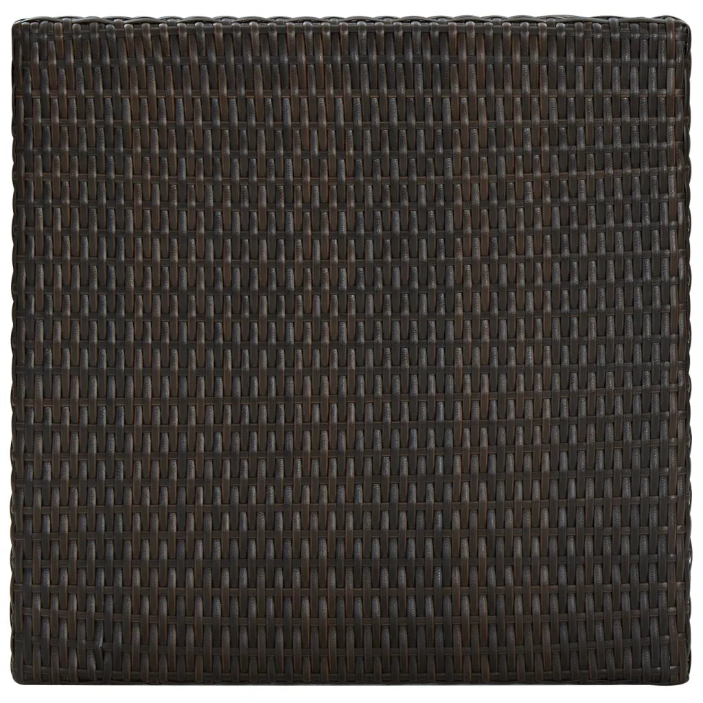 Set Bar da Giardino 3 pz con Cuscini Polyrattan Marrone