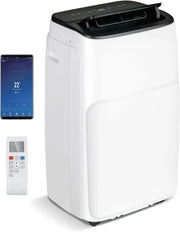 Condizionatore Portatile con Evacuazione, Climatizzatore Portatile 4 in 1 Ventilatore & Deumidificatore & Raffreddatore & Riscaldamento, 3 Modalità di Controllo Intelligente, Timer (12000BTU)