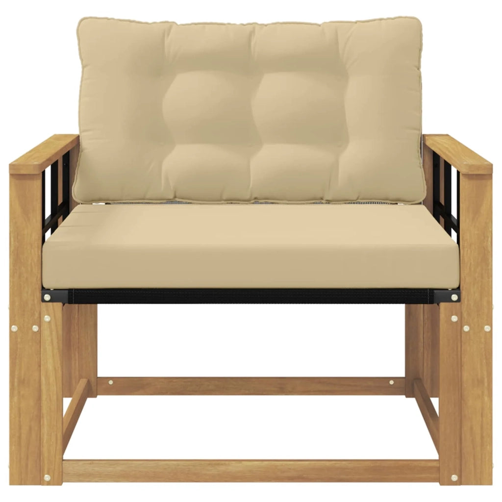 Set di divani da esterno-Sofa da giardino Legno di Acacia Massello e Textilene 984043