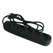 Ecova 30097x multipresa 4 uscite universali 10/16a con interruttore cavo 1,5m nero