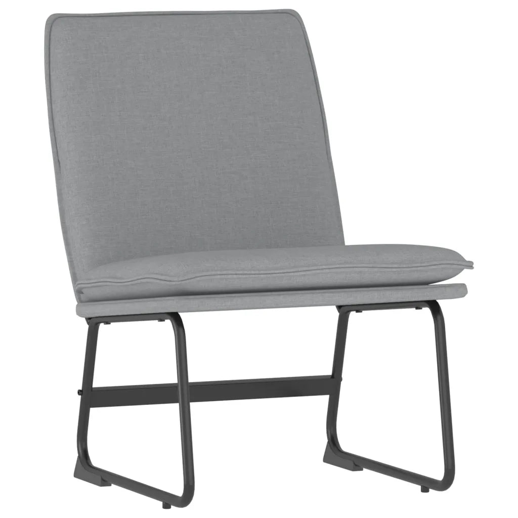 Sedia Lounge Grigio Chiaro 52x75x76 cm in Tessuto cod mxl 5592
