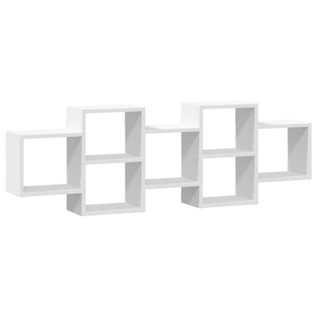 Scaffale a Parete Bianco 129x18x42 cm in Truciolato 853218