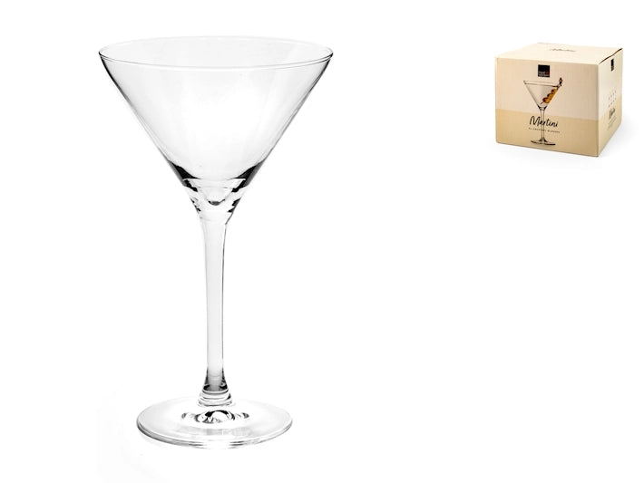 Calici alici martini in vetro cl 25 - set 4 pezzi