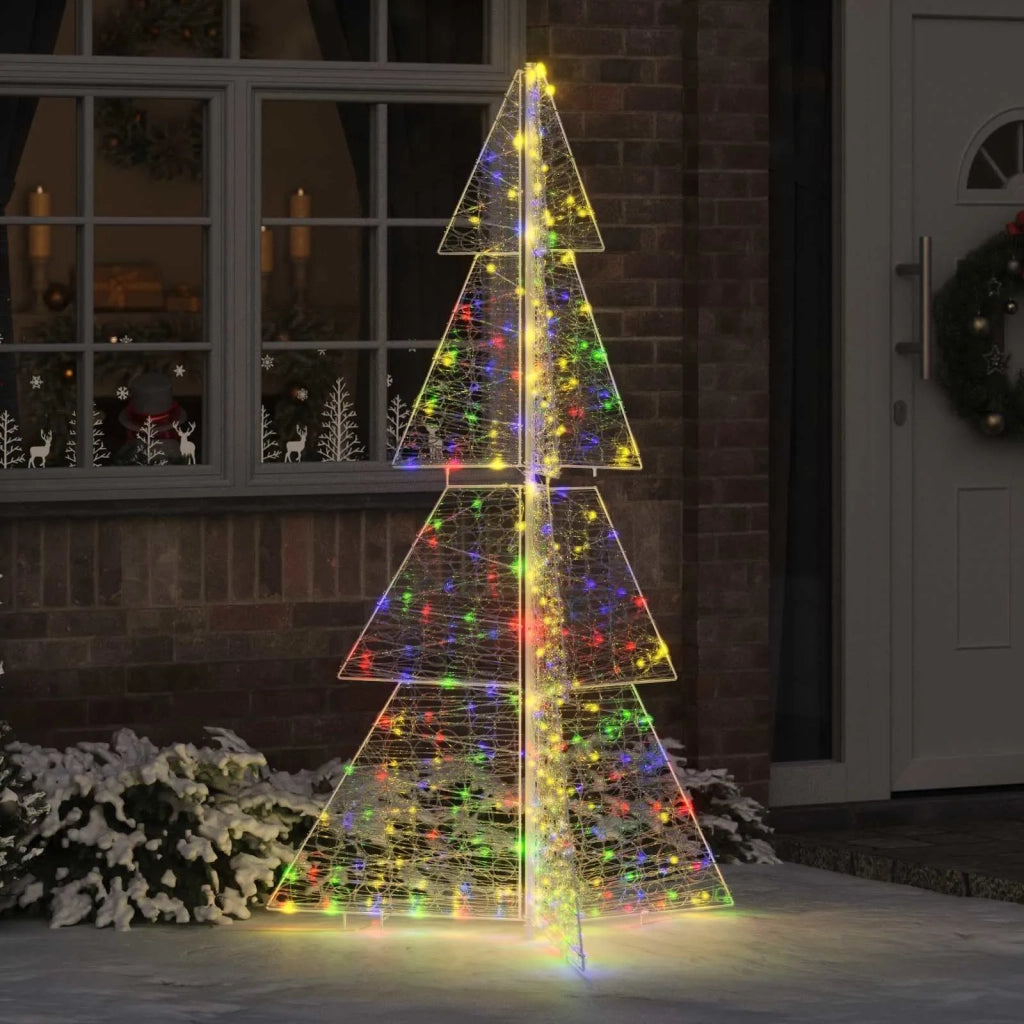 Albero di Natale con 240 LED Multicolore 180 cm Acrilico