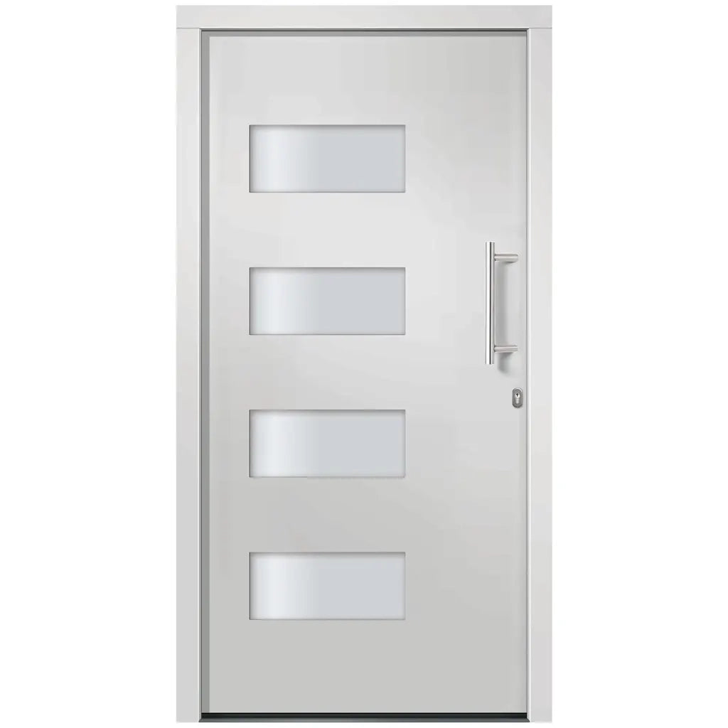Porta d'Ingresso in Alluminio e PVC Bianco 100x210 cm cod mxl 72121