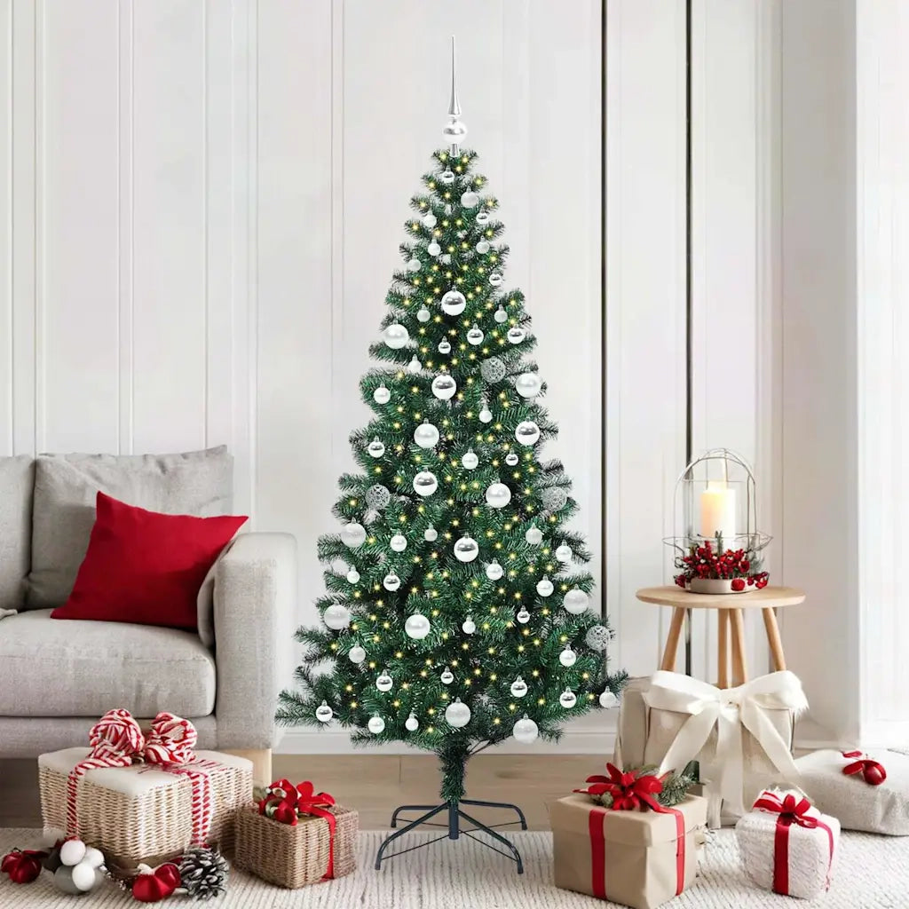 Albero di Natale artificiale con luci integrate Verde 180 cm 3396767