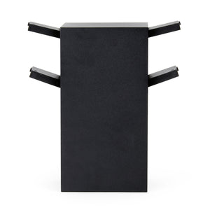 Presa multipla da giardino nera in acciaio con protezione IP44 Colonna a 4 prese per esterno