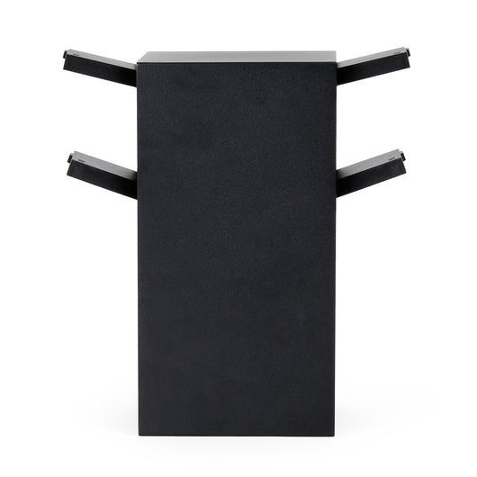 Presa multipla da giardino nera in acciaio con protezione IP44 Colonna a 4 prese per esterno