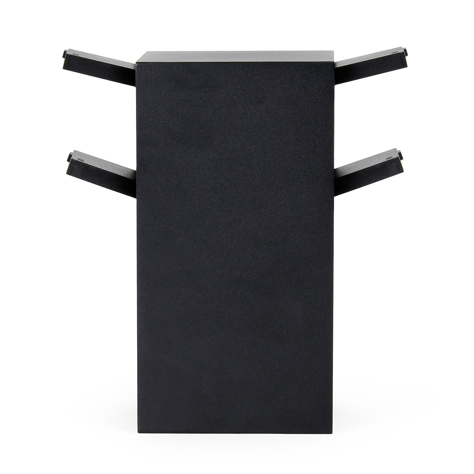 Presa multipla da giardino nera in acciaio con protezione IP44 Colonna a 4 prese per esterno