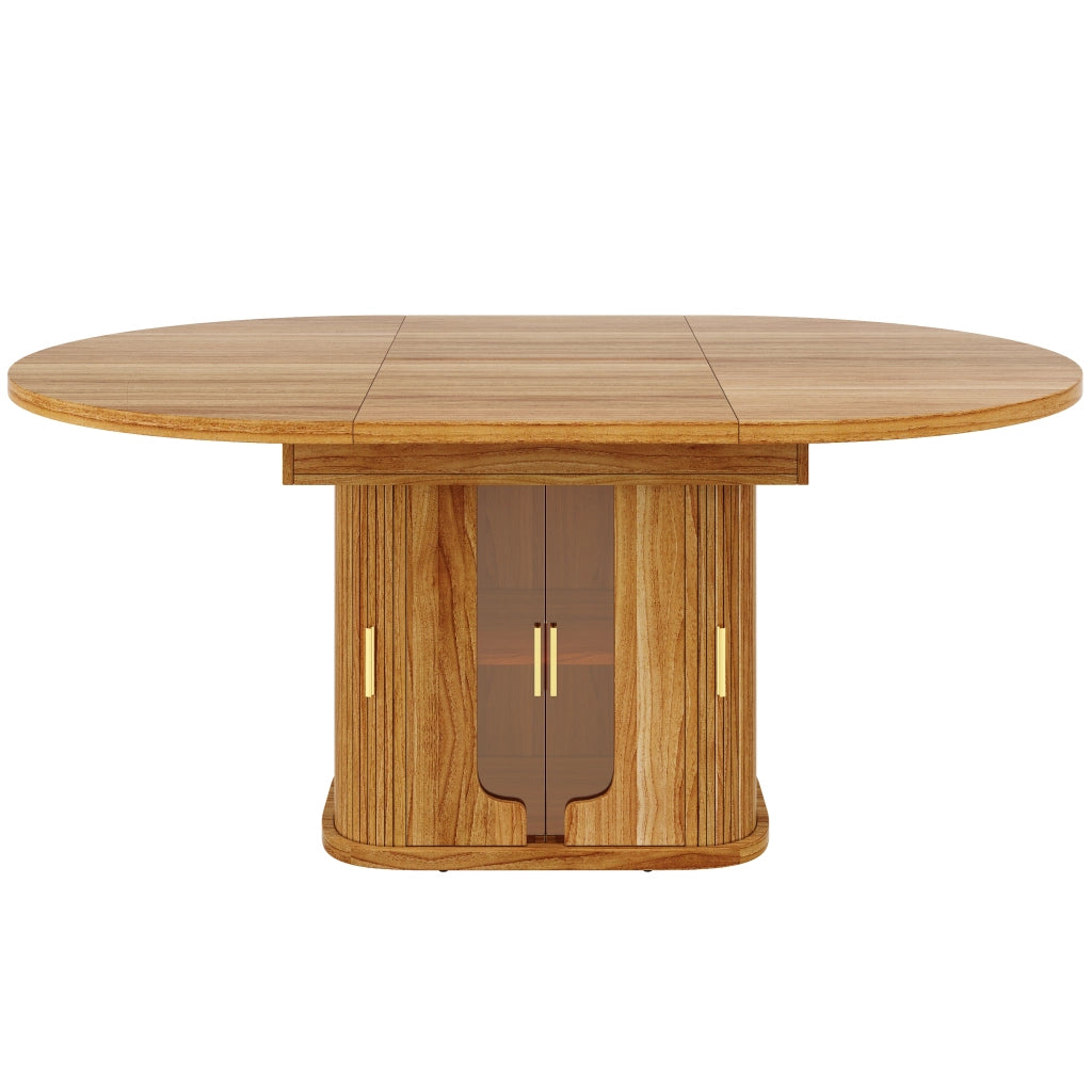 Tavolo da Pranzo Rotondo Allungabile ¨C Xylo ¨C Noce, 118-158 cm, 6 Persone