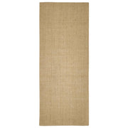 Tappetino tiragraffi in sisal per gatti 100 x 250 cm marrone chiaro 02_0045538