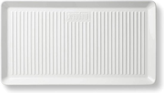 Scaletta da Servire in Cotto - Servizio in Cotto Stiloso - Accessori per Barbecue - 40 x 22 cm - Bianco (17884)